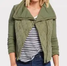 Marrakech Green Quilted Phoebe Moto Zip Jacket Size Small