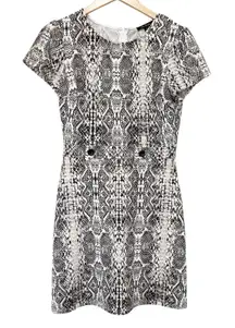 City Studio Snake Skin Print Short Sleeve Sheath Dress Sz 7