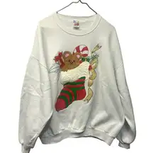 Vintage 1980’s Puffy Paint Ugly Christmas Sweater Sweatshirt 2X (flawed)
