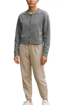 H&M Bomber Jersey Cardigan Size Small Gray New