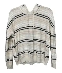 Revolve Stiches & Stripes Longsleeve 100% Cotton‎ Hoodie Black, Cream