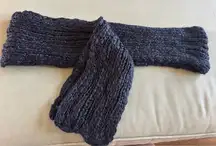 Soft long scarf- black