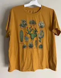 Women’s Cactus Succulents Graphic Short Sleeve Tee Shirt XXL