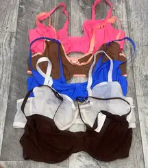 5 SMOOTHEZ BRA BUNDLE Pink Blue Brown Orange/Tan Cream GR8 DEAL!