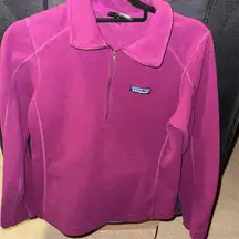 Patagonia Women's XS Purple Fleece 1/4-Zip Pullover Casual Hiking Top
