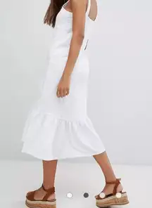 ASOS DESIGN square neck drop hem midi sundress