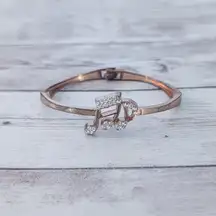 Music Note Bracelet - Heavy Tarnish/Discoloration - Missing Gem