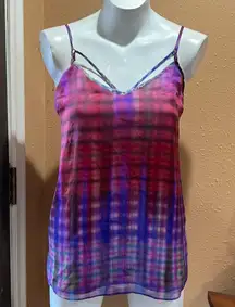 7 for all mankind purple ombré spaghetti strap top