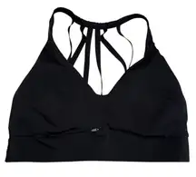 Athleta Suryana Strappy Sports Bra Womens 32B C Black Pilates‎ Athletic Padded