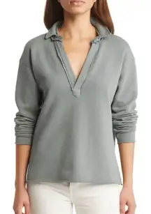 Frank & Eileen Heritage Cotton French Terry Popover Henley size L