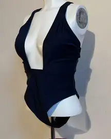 NWT plunge navy blue 1 piece that can be worn 3 ways
