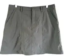 Patagonia Outdoor Skort A Line Mini Slash Pockets Hiking Camping Gray 10