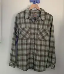 Tactical Large Womens Hanna Flannel Long Sleeve Shirt Moss Plaid