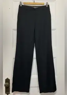 EMPORIO ARMANI Wool Blend Straight Leg Tailored Trousers Black Sz 4 Small