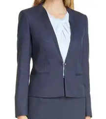 Hugo Boss Blue Jujube Wool Blend Blazer Women's 4 NWT