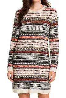 H&M L.O.G.G. Sweater Dress M Multicolor Nordic Fair Isle Long Sleeve Fall Winter