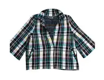 Anthropologie Rosetta Crop Women's Plaid Jacket SZ S