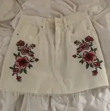 Mini White  Skirt