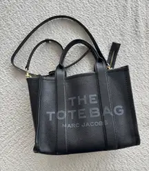 Marc Jacobs Black Leather Tote Bag