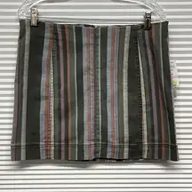 Jolt NWT Gray Multi Striped Denim Mini Skirt 13