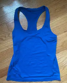 lululemon swiftly tech size 6 blue tank top