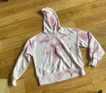 Los Angeles pink tie dye fleece sweatshirt