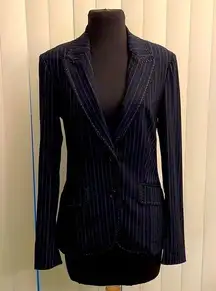 Tommy Hilfiger navy pinstriped blazer. EUC.