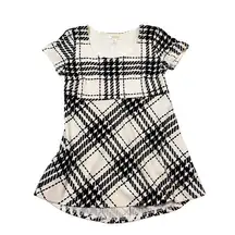 Motherhood Maternity Top Blouse Plaid Black White Soft Small