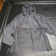 Ivy Park Womens‎ Gray Mesh Layered Hoodie Medium