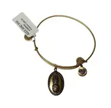 Alex and Ani PINEAPPLE IV Bangle Bracelet Russian Gold New W/Tag & Box