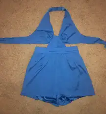 Blue Halter Romper