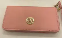 Pink Zip-Around Wristlet Wallet – New With Tags – Card & Bill Slots,& Coin Pouch