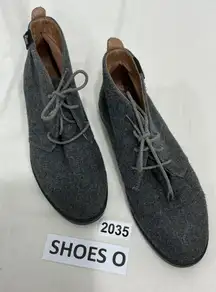 Womans G. H. Bass & Co Flex Step Elyse Gray Fabric Chukka Lace Up Boots Size 8 M