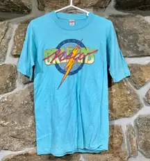 Vintage Single Stitch 80s Baby Blue New Orleans Puff Print Graphic Tee 