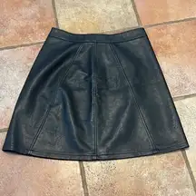 ZARA  basic vegan leather mini skirt size small black