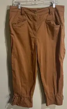 Chico's  Brown Crop Pants with Tie's at Ankle Size 2.5 (14)