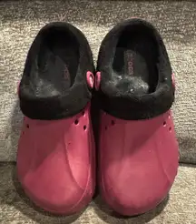 Women’s CROCS Purple Eggplant Black Insulated clogs Size 9