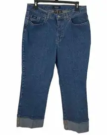 Izod Cropped Denim blue jeans size 12