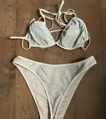 Aerie Glittering Beige Bikini Set
