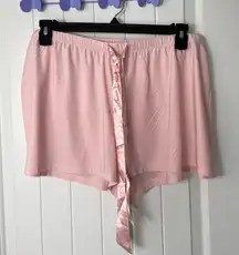Gilligan‎ & O’Malley women’s light pink satin drawstring soft pajama shorts XXL