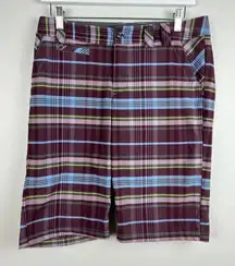 Columbia Shorts Womens Size 6 Plaid Bermuda Outdoor Walking Casual Sportswear‎