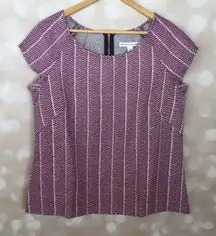 Southern Tide Pink and Blouse Cropped Blouse