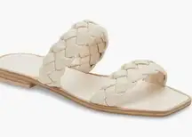 Nordstrom Dolce Vita Indy Sandal Ivory Stella White Braided Sandals Size 7.5 NWT