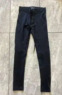 David Lerner Revolve Tie Up Black Leggings XS