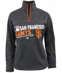 SAN FRANCISCO GIANTS Majestic Fan Fashion MLB 1/4 Zip Track Jacket Sz M