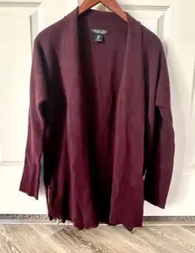 Rachel Zoe burgundy open cardigan