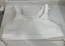 Nike Dri-Fit Sports Bra Women Large Pullover White Wireless Adjustable Straps