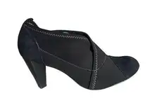 Taryn by Taryn Rose Black Neoprene Suede Heel Ht 3.5" Size 10