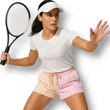 EleVen Venus Williams XL Cindy Shorts Pink Plaid Tennis Gingham Activewear NWT