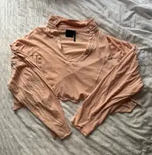 Out From Under Urban Outfitters Cropped Long Sleeve